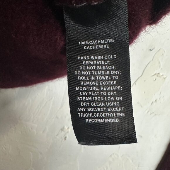 Lafayette 148 New York Maroon Cashmere Cable Knit Sweater Womens Size Medium - Picture 8 of 10